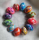 Set of 12Wooden Easter Eggs Painted Ukrainian Pysanky Pysanka Present Gift 2.5''