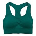 All in Motion Women's Seamless Medium Support Racerback Sports Bra Green, Large