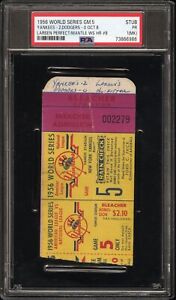1956 World Series Game 5 Ticket DON LARSEN PERFECT GAME / MICKEY MANTLE HR PSA 1