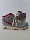 Nike Air Force 1 Mid Athletic Shoes 306352-061 Grey/Varsity Red Men’s Size 9