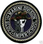 US NAVY USMC MARSOC SP OPS vêlkrö PATCH: 1st DIVISION SCOUT SNIPER SCHOOL SKULL