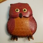 Leather Owl Coin Purse Handcrafted  Cute
