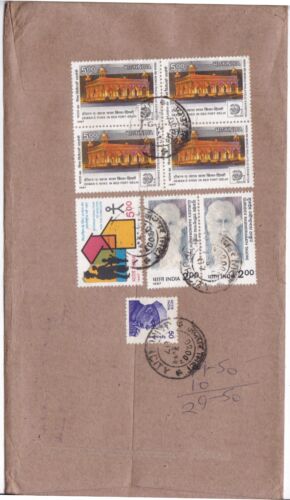 India to Germany Cover with Rabindranath Tagore Stamps x 2 Theme Stamp