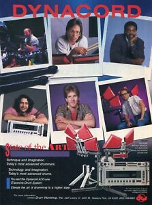 1987 Print Ad of DW Dynacord Electronic Drums ADD one w Jeff Porcaro Gerry Brown