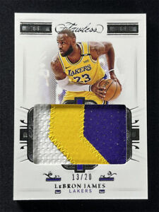 2020-21 Panini Flawless Lebron James #PT-LBJ Jersey Game Used Patch Lakers /20