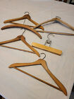 Vintage lot of 5 wooden hangers, one for pants,marked Kresco