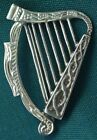 1975 Irish Celtic Harp Design Sterling Silver Brooch Pin St. Patrick’s Day
