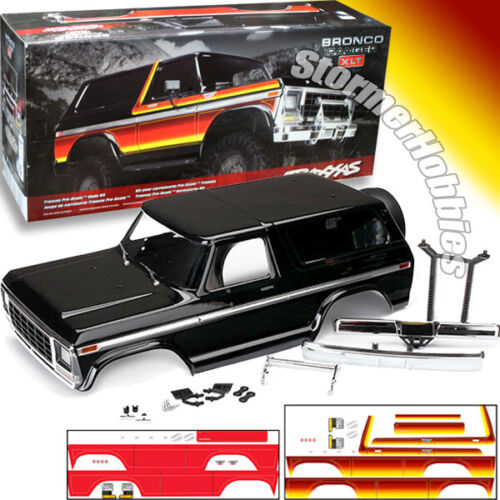 Traxxas 8010X - TRX-4 Pre-Cut 1979 Ford Bronco Body, Bumpers & Decals, Black