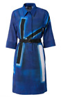 Akris Cotton Crepe Blue Angel-Print Dress SZ 38 = US 6 - Pre-0wned RT $2,395.00