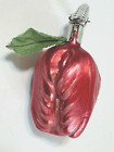 Vintage Rose Pink Tulip Flower Glass Clip On Ornament 2 of 10 Holiday Christmas