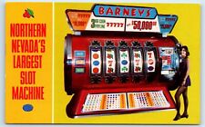 Postcard Northern Nevada's Largest Slot Machine, Barney's H171