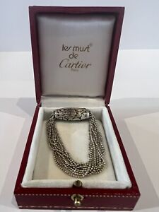 Vintage Cartier 18k Gold Sterling Silver Vine Leaf Bracelet