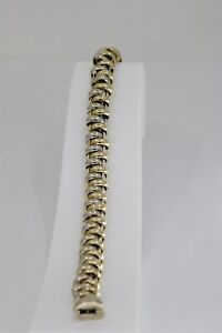 18K Two Toned Gold Vintage 7.25 Inch Bracelet