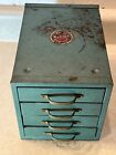 WARDS Master Quality 4 Drawer Metal Tool Box Small Parts Storage Cabinet Vintage