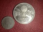 New Listing1982 Walt Disney Epcot bronze souvenir challenge coin silver tone good condition