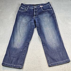 Vintage Southpole Jeans Mens 36(34x26) Blue Dark Wash Wide Leg Baggy Hip Hop Y2k