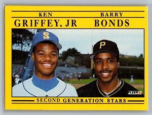 1991 Fleer - #710 Ken Griffey Jr, Barry Bonds - HOF NM-MT *TEXCARDS*