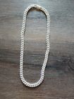 925 Sterling Silver 10mm Halo Cuban Link Chain