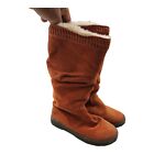 bearpaw Shoes Womens Size 8 Orange boots Snow Winter Outdoors Suede 817w