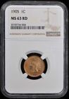 1905 Bronze Indian Cent 1C NGC MS63RD