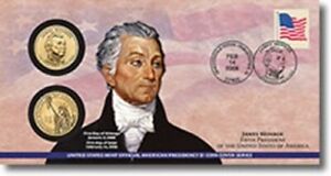 2008 JAMES MONROE Presidential Dollar $1 First Day Cover P25 Sealed Mint  KJS