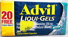 Advil liqui gels ibuprofen 200 mg liquid filled cap 180 EXP 8/25 sealed box