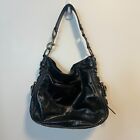 Coach Purse Black Patent Leather Zoe Hobo Shoulder Bag Handbag 12776