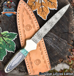 CSFIF Hot Item Hunting Knife Twist Damascus Mixed Material Hunting Closeout