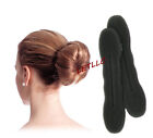 2pcs Premium Hair Bun Maker Sponge Roller Thick hair Black Donut Styling Twist