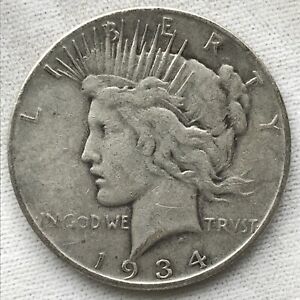 1934-S Peace Silver Dollar ~ Estate find ~ [tube ef v xf f]