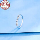 925 Sterling Silver CZ Women Wedding Ring Love Heart Diamonds Engagement Band