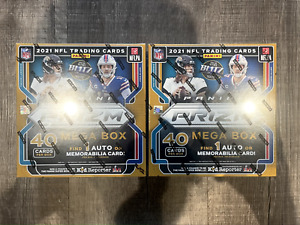 NEW! 2021 Panini NFL Prizm Football Mega Box Fanatics Exclusive Lot (2 Boxes)