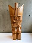 Tiki Statue Totem Hawaiian Koa Wood Carving 13”