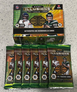 New Listing2021 Panini Illusions Football Factory Sealed Blaster Pack 6 Cards Per Pack