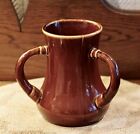 Hampshire Vintage Arts And Crafts Pottery Brown Three Handled Loving Cup Vase 5