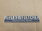 Ripley & Fletcher Ford S Paris Maine ME Car Dealership Emblem Badge Logo Name