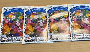 American seed, old fashioned garden mix flower seeds new lot of 4
