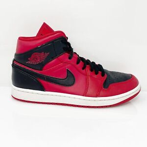 Nike Mens Air Jordan 1 Mid 554724-660 Red Basketball Shoes Sneakers Size 8