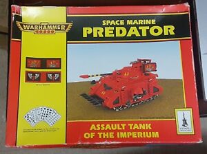 Wrahmmer 40K Space Marine Predator Tank Kit 1993 OOB Primed Games Workshop