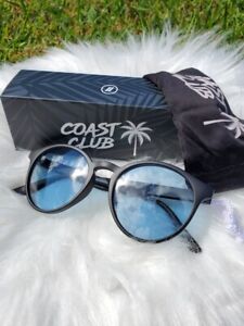 Blenders Eyewear Polarized Coast Club Sunglasses Black Frame Blue Lenses