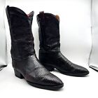 DAN POST Men's Black Cherry Teju Lizard Western Cowboy Boots Sz 11.5 EW #DP2352R