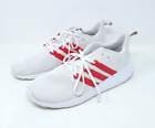 Adidas Questar Flow Mens Size 12 White Red Running Sneaker Shoes FV9067