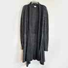 Cabi Cloak Cardigan Long Duster Sweater #3530 Variegated Black Marble Ribbed S