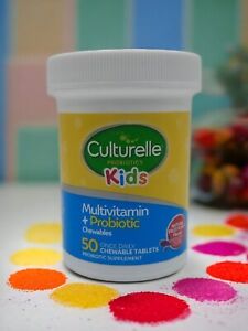 Culturelle Kids Multivitamin Probiotic - 50 Chewable Tablets Exp 08/24