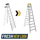 10 Ft. Aluminum Step Ladder (14 Ft. Reach Height) with 300 Lb. Load Capacity