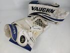 Vaughn V5 Velocity 7467 Ice Hockey Goalie Blocker and Glove Blue White