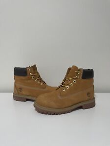 Timberland Youth Boys Size 3 M  6” inch Premium Waterproof Wheat  12709 Boots