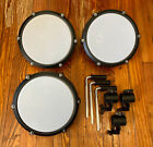 3 Red Alesis 8” Tom Mesh Drum Pads (USED 1 Zone) Nitro Max w/Clamps (1 1/8