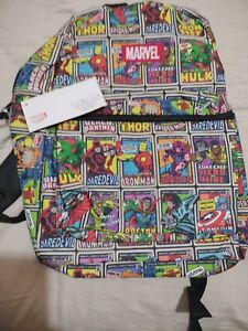 Marvel Comics Avengers Large Backpack School Travel Bag NWT