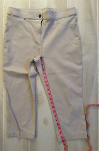 Chico's capri tan beige pants size 1.5 US 10 rayon nylon spandex women's 20